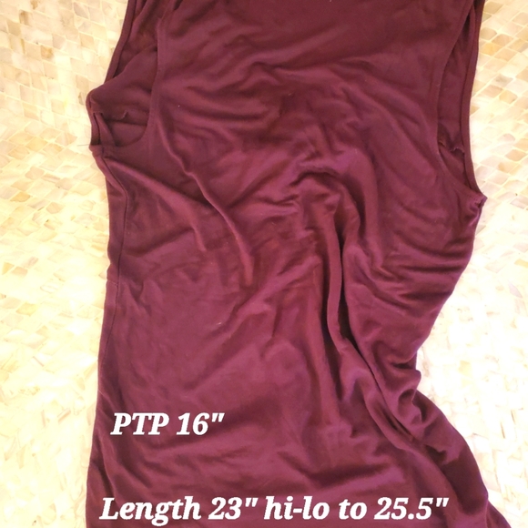 2/$25 14th & UNION BURGUNDY TOP XS 100% MODAL - Picture 2 of 4